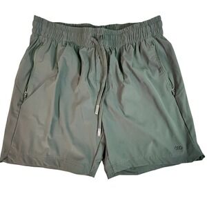 LEG3ND Athletic Shorts Men Large Green Cargo Zip Pockets Activewear
